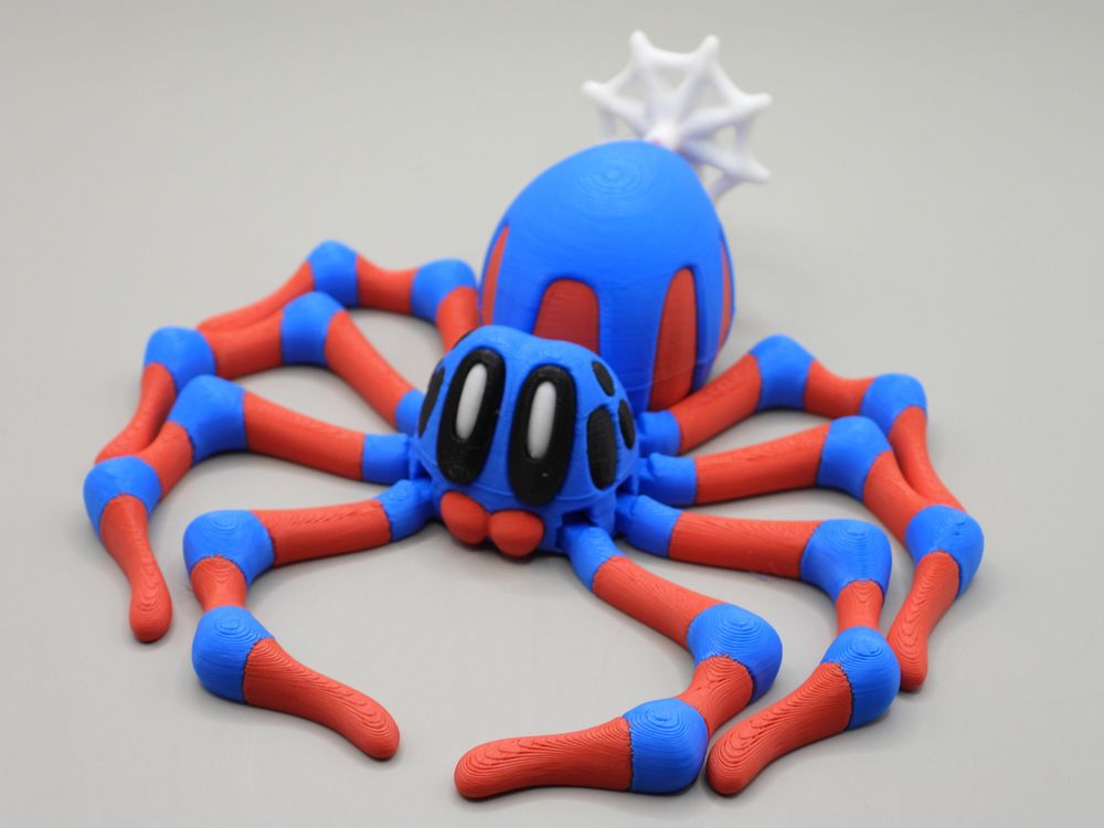 Marv the Articulated Spider with Retractable Magnetic Web
