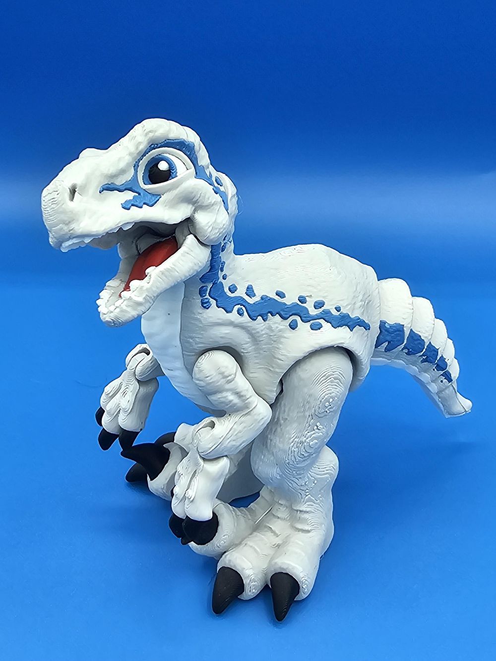 Articulated Velociraptor Flexi: Poseable Dinosaur, Blue Spot...